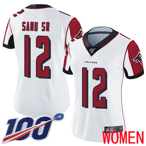 Atlanta Falcons Limited White Women Mohamed Sanu Road Jersey NFL Football #12 100th Season Vapor Untouchable->youth nfl jersey->Youth Jersey